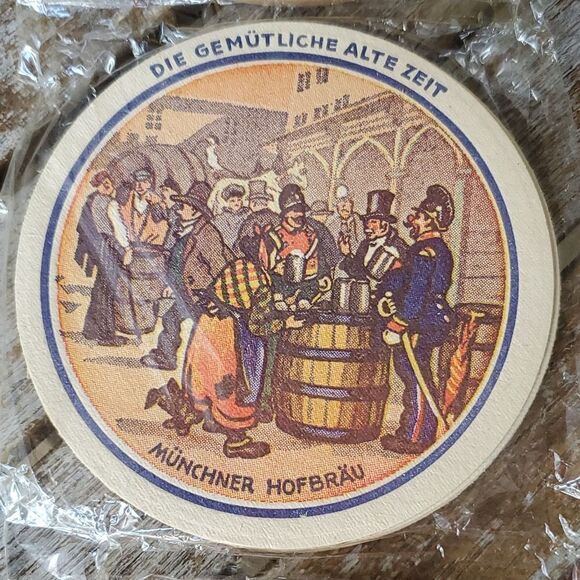 Hofbrauhaus Munchen Beer Stein Coasters Set of 20 Made on Germany - Picture 4 of 7